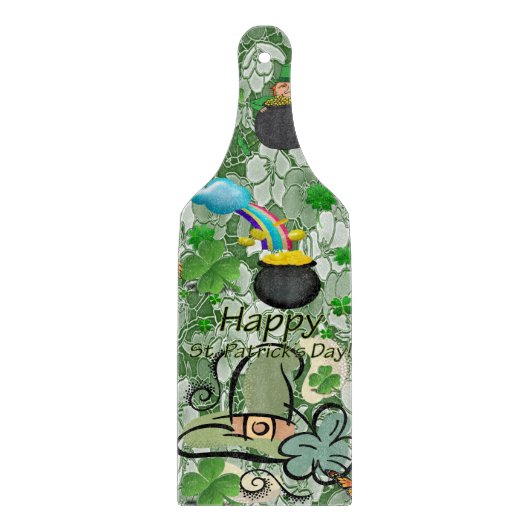 Planche à découper en verre pour la Saint-Patrick (Devant)