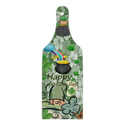 Planche à découper en verre pour la Saint-Patrick (Devant)
