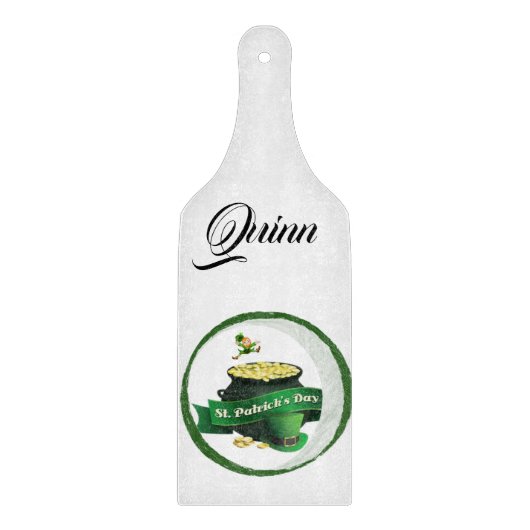 Planche à découper en verre pour la Saint-Patrick (Devant)