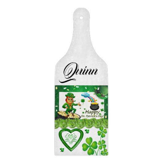 Planche à découper en verre pour la Saint-Patrick (Devant)