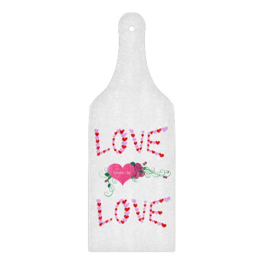 Planche à découper en verre pour la Saint-Valentin (Devant)