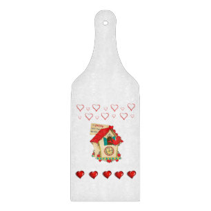 Planche à découper en verre pour la Saint-Valentin