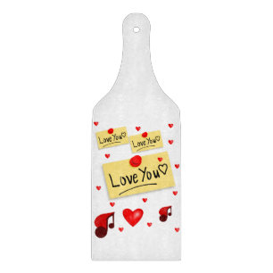 Planche à découper en verre pour la Saint-Valentin