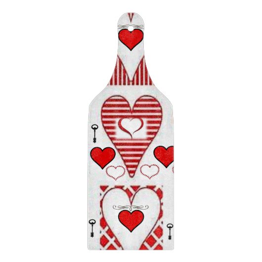 Planche à découper en verre pour la Saint-Valentin (Devant)