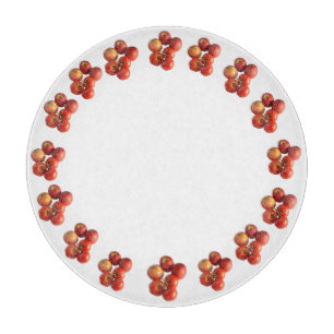 Planche à découper en verre rond pour pommes et to