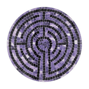 Planche à découper en verre ronde LABYRINTH VI 12"