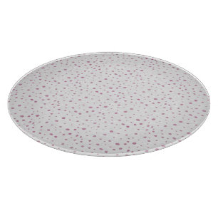 Planche à découper en verre ronde - Motif à points
