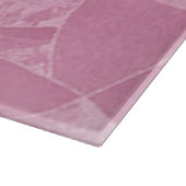 Planche à découper en verre rose (Coin)