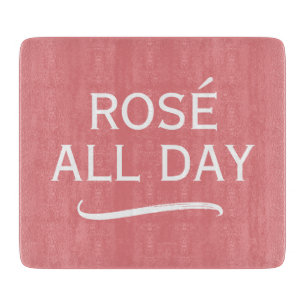 Planche à découper en verre rose élégante Rosé tou