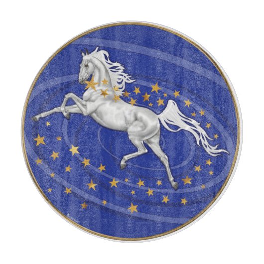 Planche à découper en verre Starry Mare (Devant)