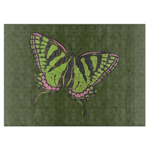 Planche à découper en verre Swallowtail celtique (Devant)