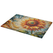 Planche à découper en verre tournesol (Coin)