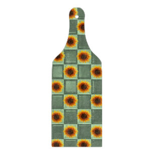 Planche à découper en verre Tournesol