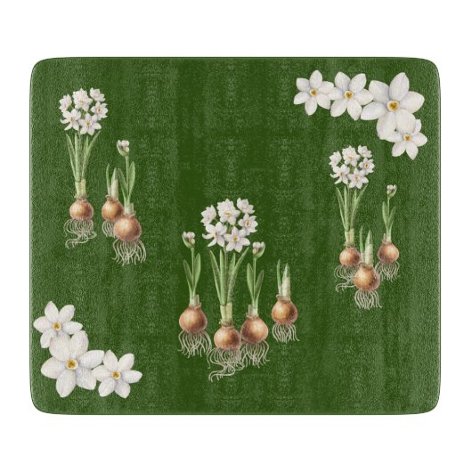 Planche à découper en verre vert du printemps bota (Devant)