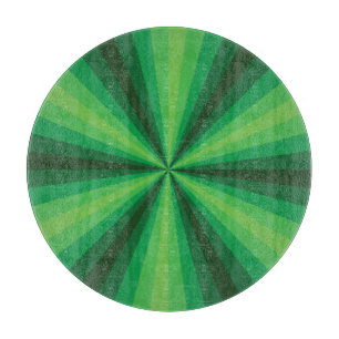 Planche à découper en verre vert illusion d'optiqu