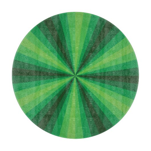 Planche à découper en verre vert illusion d'optiqu (Devant)