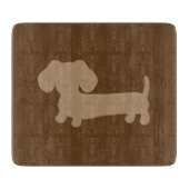 Planche à découper en verre Wiener Dog Cadeau de c (Devant)