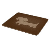 Planche à découper en verre Wiener Dog Cadeau de c (Coin)