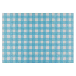 Planche À Découper En vichy bleu cérusé clair