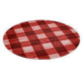 Planche À Découper En vichy rouge vif : texture rapprochée. (Coin)