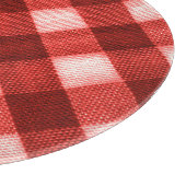 Planche À Découper En vichy rouge vif : texture rapprochée. (Coin)