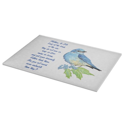 Planche À Découper Encourager l'écriture biblique Matthew Bluebird (Coin)