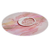 Planche À Découper Encre D'Alcool Fluide Rose Doux (Coin)