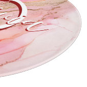 Planche À Découper Encre D'Alcool Fluide Rose Doux (Coin)