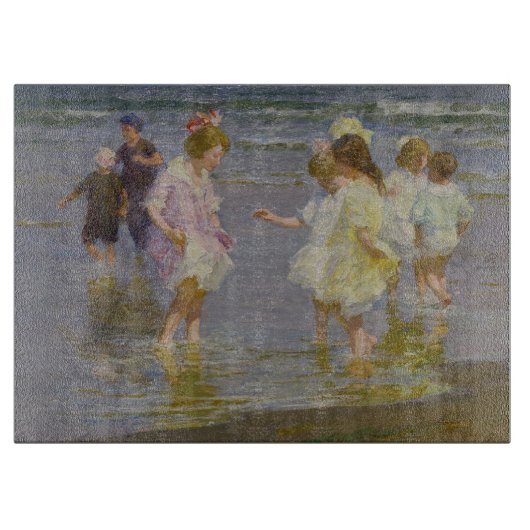 Planche À Découper Enfants marchant sur la plage (par E.H. Potthast) (Devant)