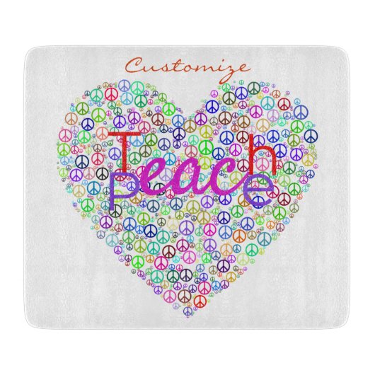 Planche À Découper Enseigner le coeur de la paix Thunder_Cove (Devant)