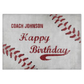 Planche À Découper Entraîneur Joyeux Anniversaire Grand Grunge Baseba (Devant)