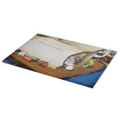 Planche À Découper Épicerie Papier Sac Chat Cuisine Bleu (Coin)