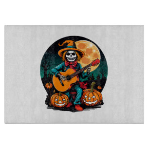 Planche À Découper épouvantail joue de la guitare et célèbre Hallowee