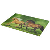 Planche À Découper Équipe de rêve Chevaux islandais en course (Coin)