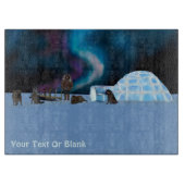 Planche À Découper Équipe D'Hommes, D'Igloo Et De Chiens Inuit (Devant)