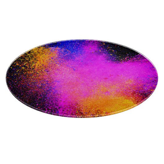 Planche À Découper Éruption colorée en poudre (Coin)