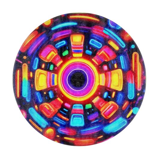 Planche À Découper Éruption énergétique psychédélique (Devant)