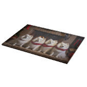 Planche À Découper Eskimo américain au coin du feu de Noël (Coin)