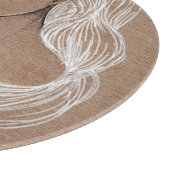 Planche À Découper Esquisse de portrait : Illustration de jeune fille (Coin)