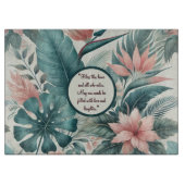 Planche À Découper Essence Tropical Verre Personnalisable (Devant)