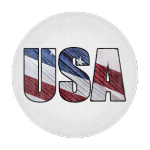 Planche À Découper États-Unis en rouge blanc et bleu drapeau américai