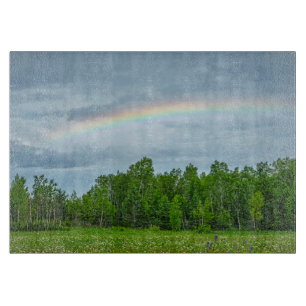 Planche À Découper États-Unis, Minnesota. Prairie verte avec des fleu