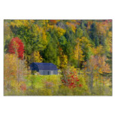 Planche À Découper États-Unis, Vermont. Feuillage d'automne le long d (Devant)