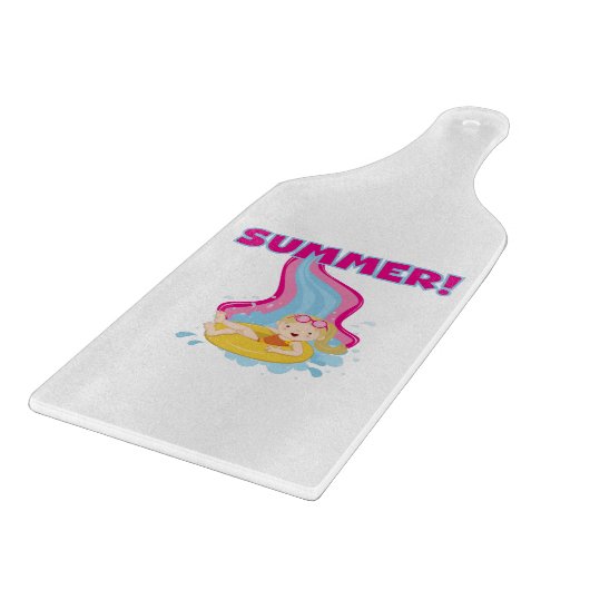 Planche À Découper Été blond de fille (Coin)