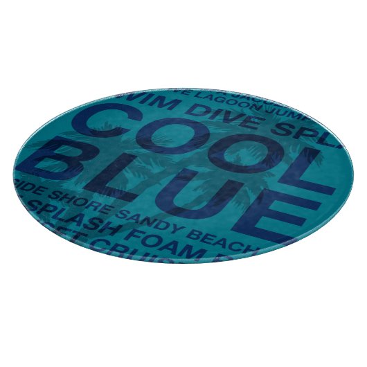 Planche À Découper Été Mots Poolside et Palm Tree Cutboard (Coin)