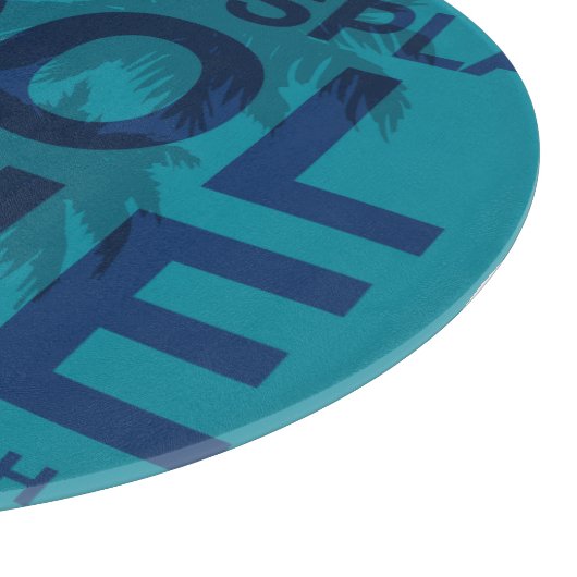 Planche À Découper Été Mots Poolside et Palm Tree Cutboard (Coin)