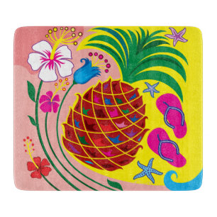 Planche À Découper Été tropical à l'ananas
