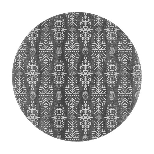 Planche À Découper Ethnic Boho Chic : Une conception tribale transpar (Devant)