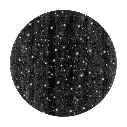 Planche À Découper Étincelles de lumière noir et blanc (Devant)