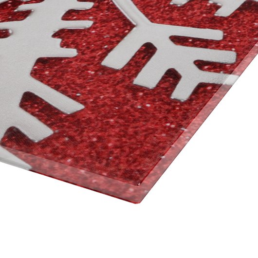 Planche À Découper Étincelles rouges de Noël (Coin)